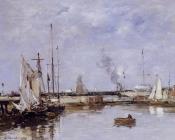 The Lock at Trouville - 尤金·布丹